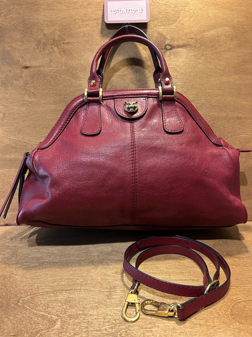 Authentic Gucci Re(Belle) Medium - Red Grain Calfskin Leather