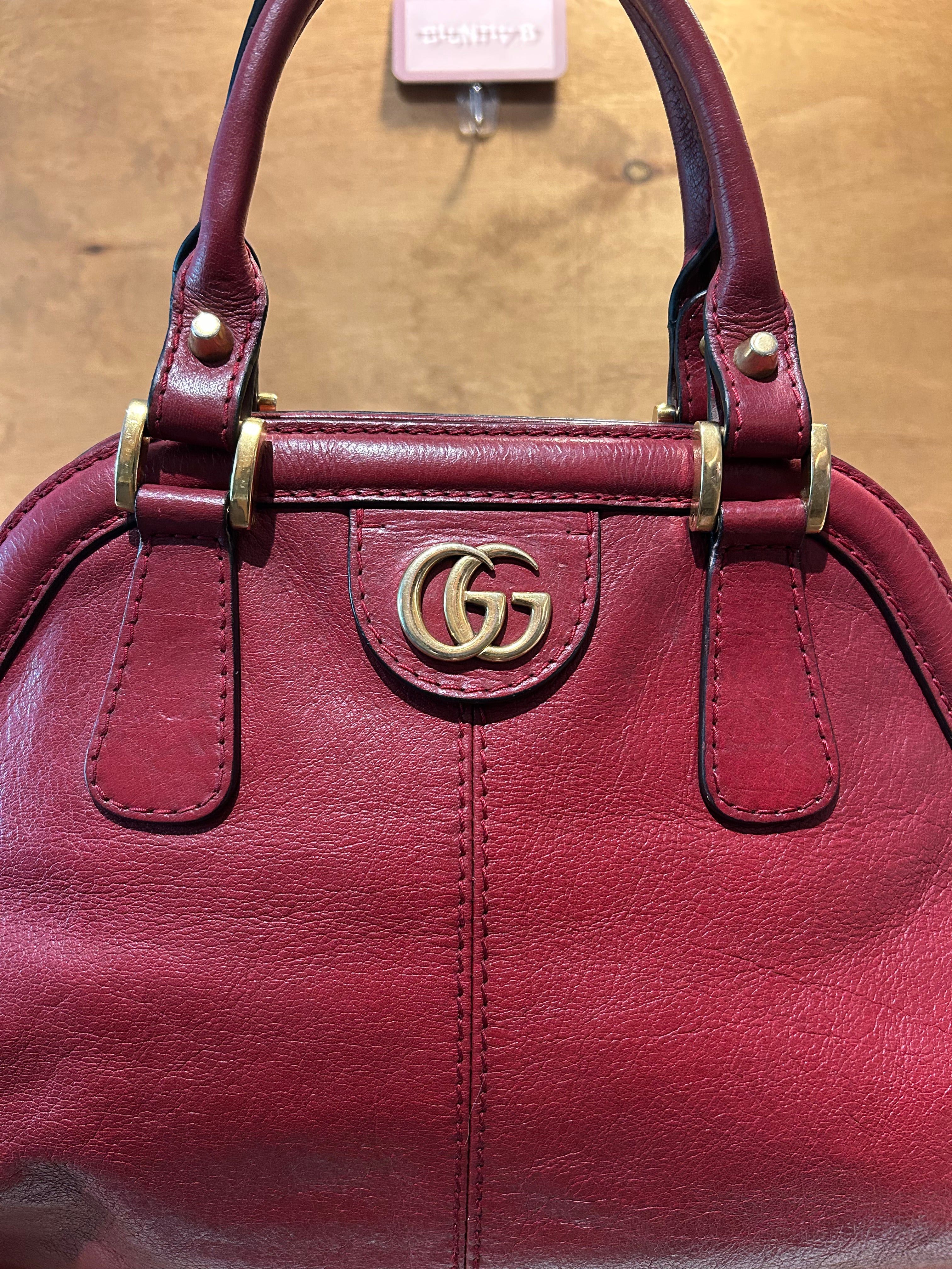 Authentic Gucci Re(Belle) Medium - Red Grain Calfskin Leather