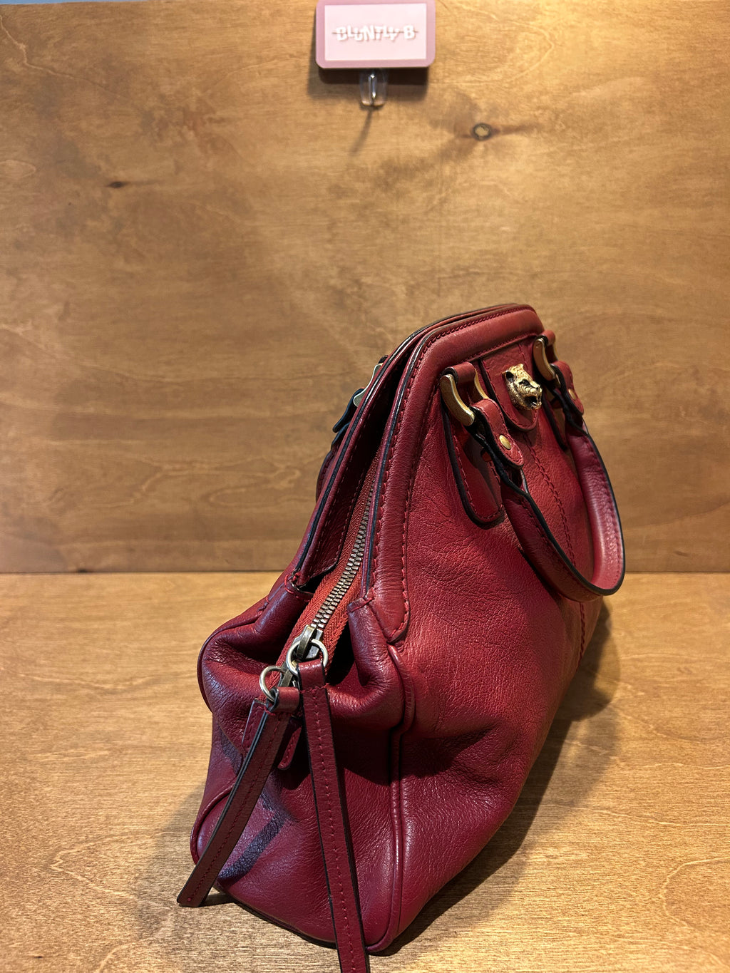 Authentic Gucci Re(Belle) Medium - Red Grain Calfskin Leather
