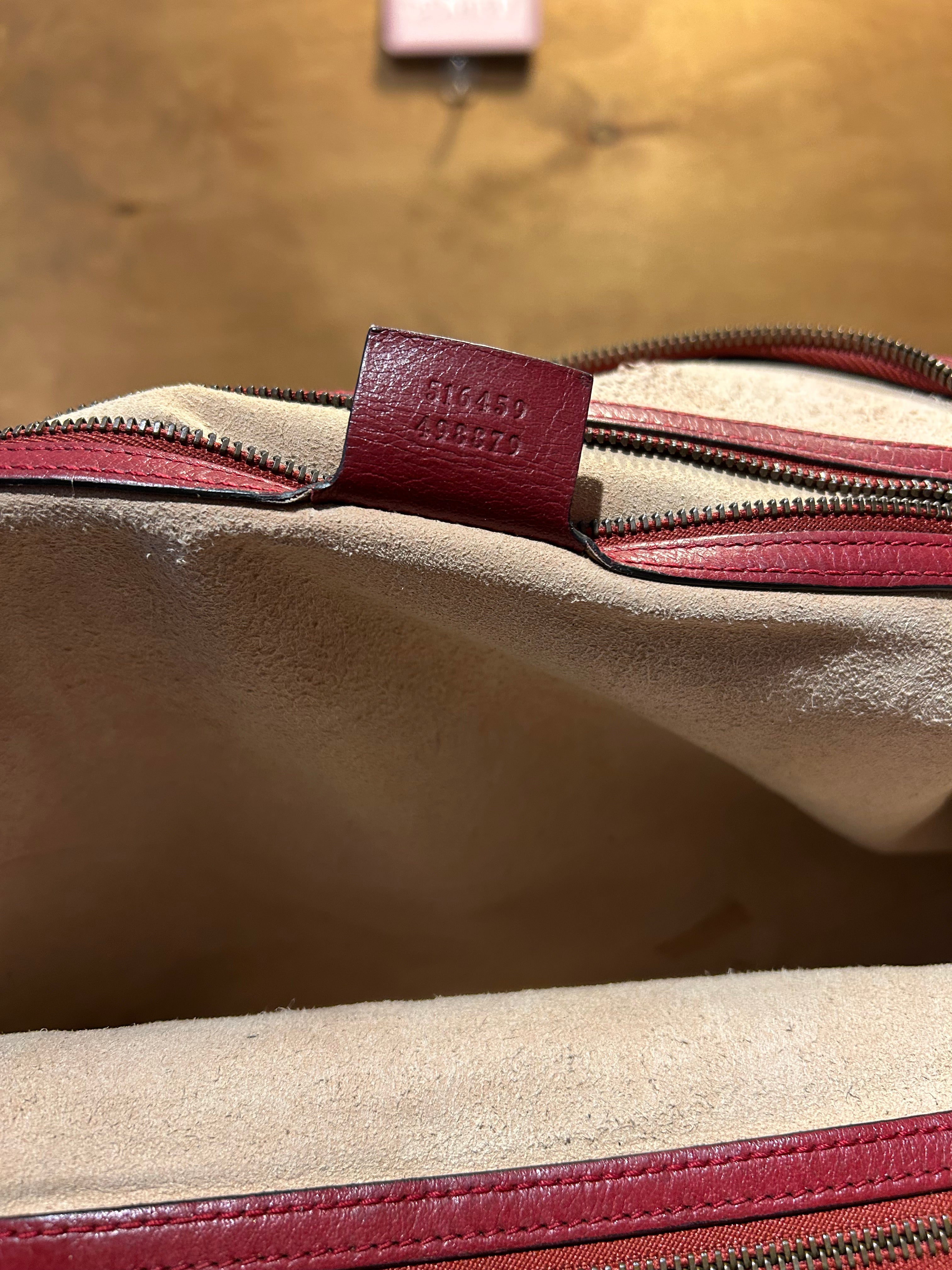 Authentic Gucci Re(Belle) Medium - Red Grain Calfskin Leather
