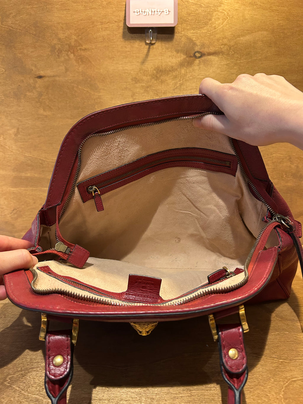 Authentic Gucci Re(Belle) Medium - Red Grain Calfskin Leather