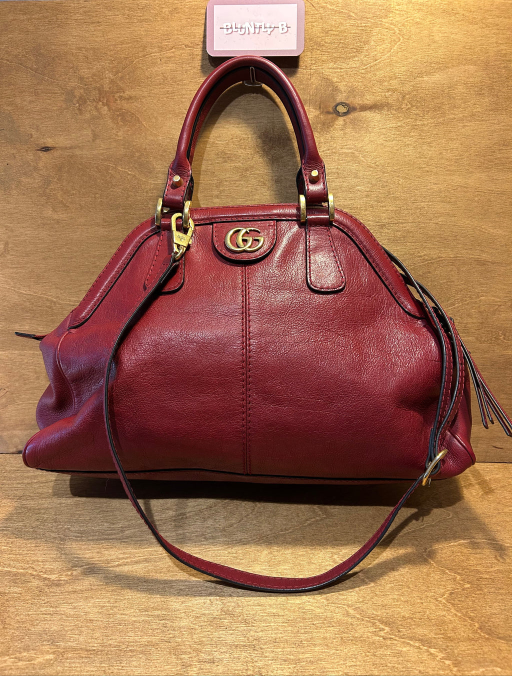 Authentic Gucci Re(Belle) Medium - Red Grain Calfskin Leather